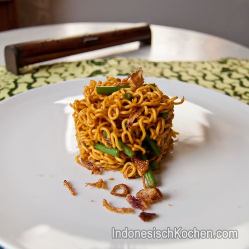 Mie Goreng Kampung (Gebratene Nudel mit Bohnen)