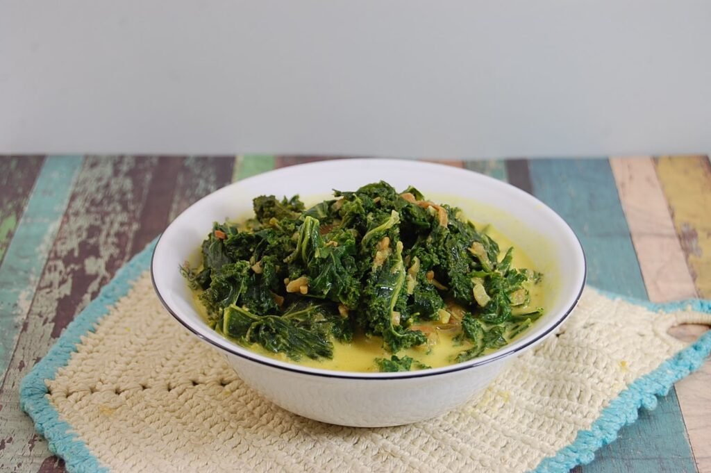 Grünkohl Eintopf mit Kurkuma indonesisch kochen