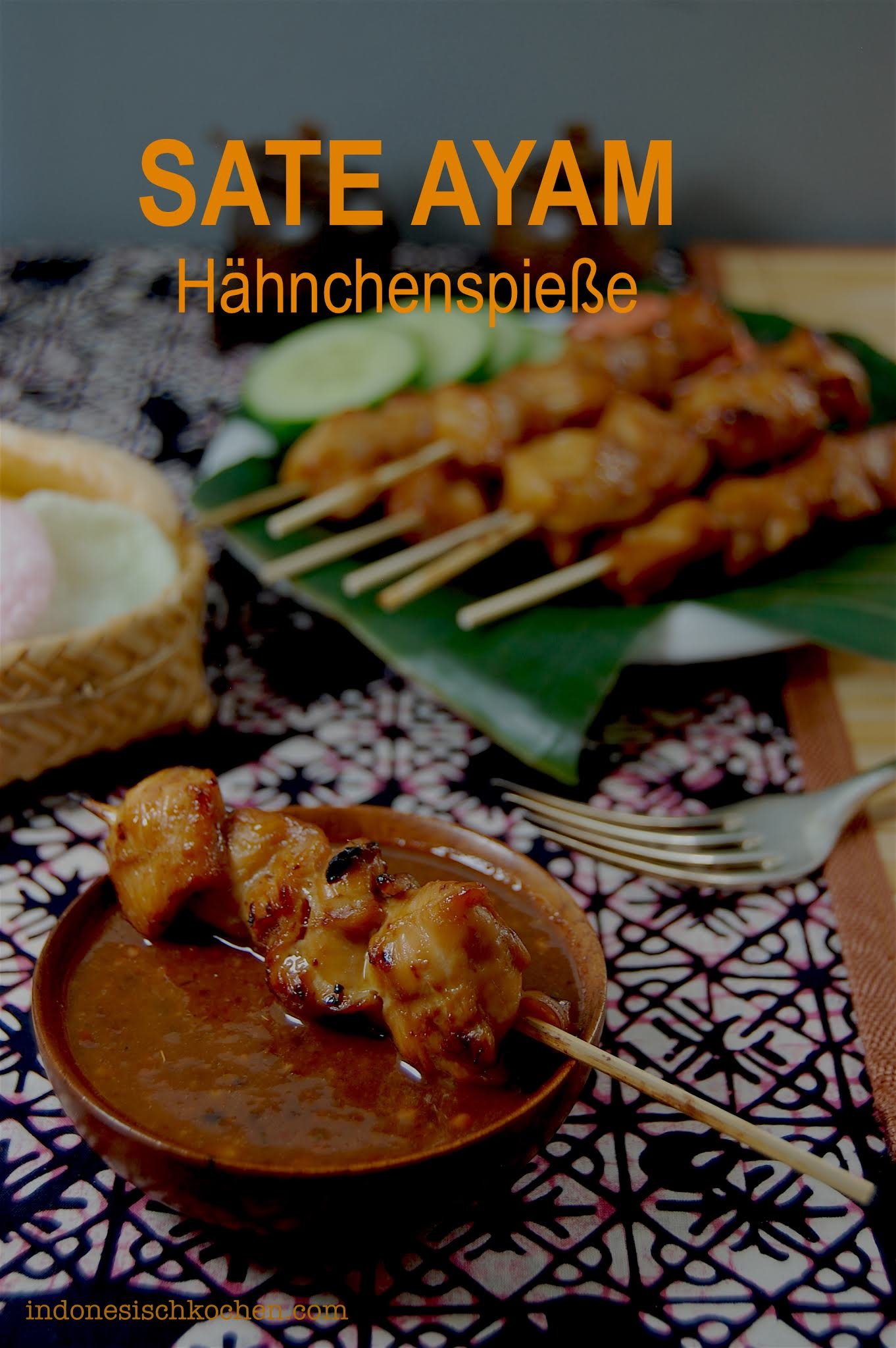 Bali Streetfood: Sate Ayam Kecap mit Sambal Erdnusssoße - Image 1