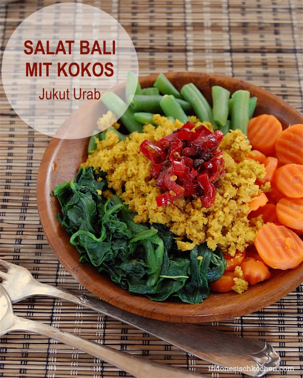 Salat Balinesisch mit Kokos indonesisch kochen