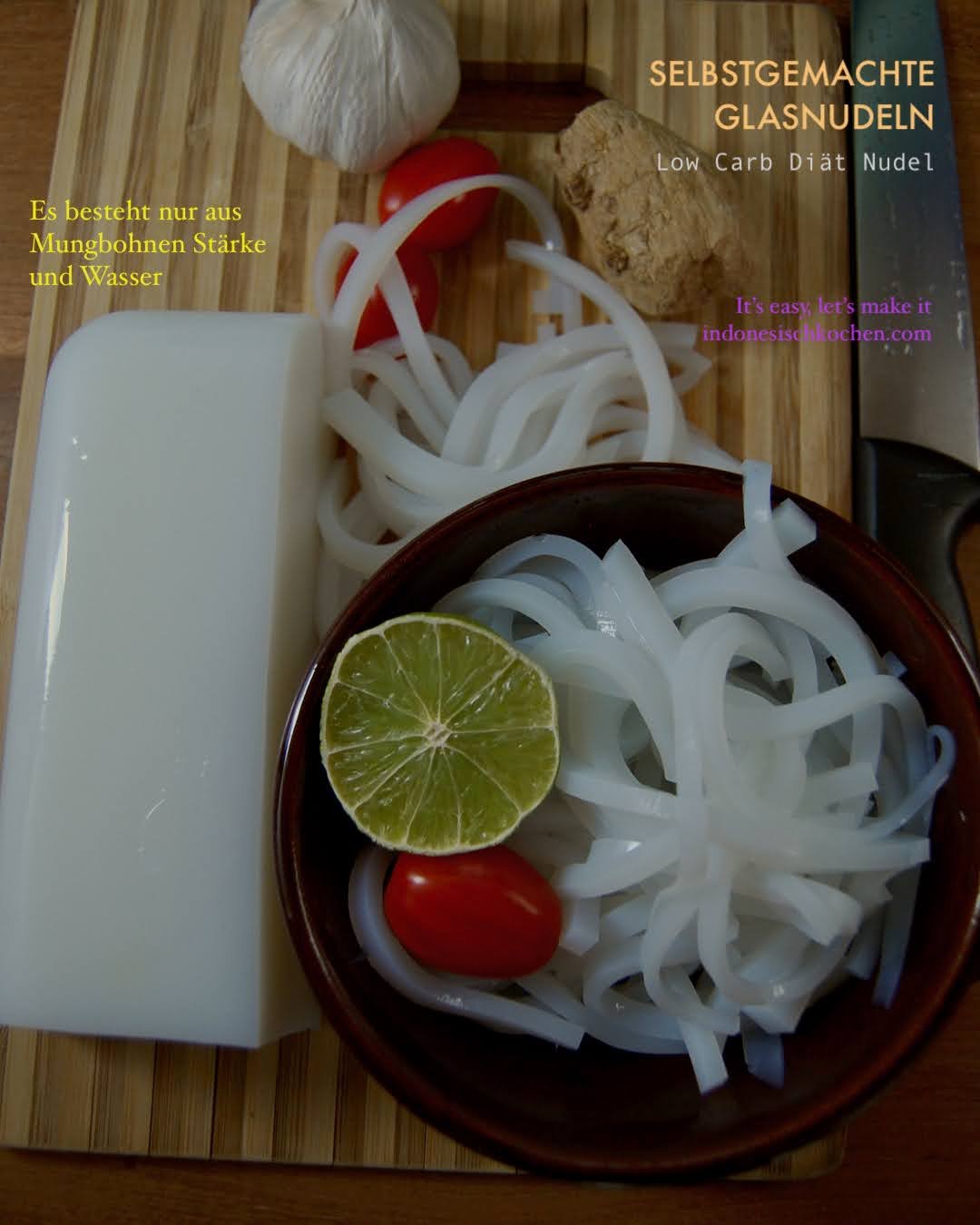Low Carb Glasnudeln Selbstgemacht