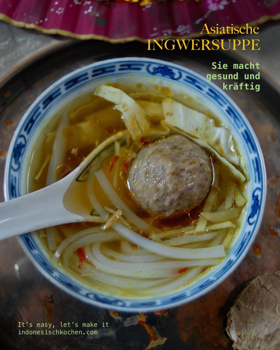 Asiatische Ingwersuppe für Hot Pot Brühe