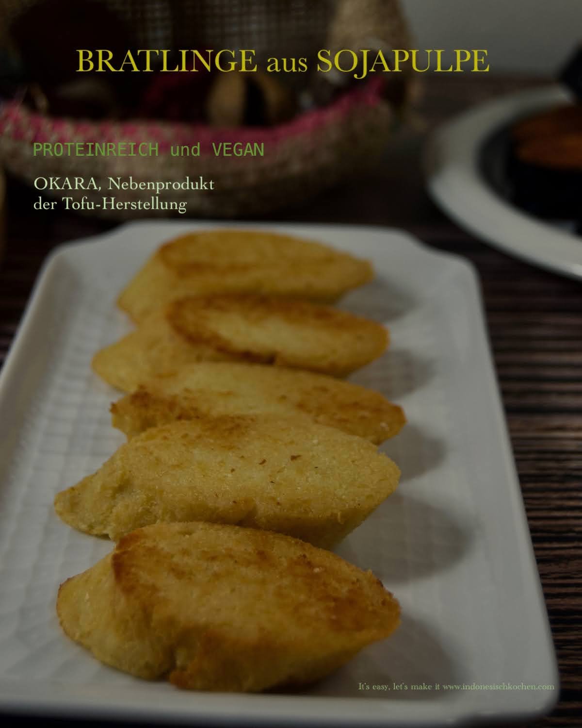 Okara, Bratlinge aus Tofu Bodensatz