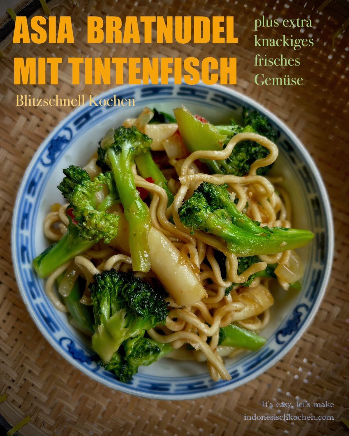Blitzschnell Wok Asia Bratnudel mit Gemüse