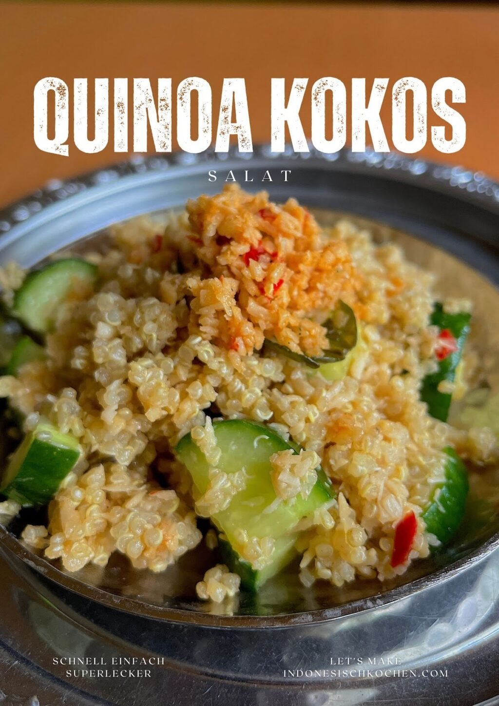Veganer Quinoa Kokos Salat Herzhaft Aromatisch Würzig
