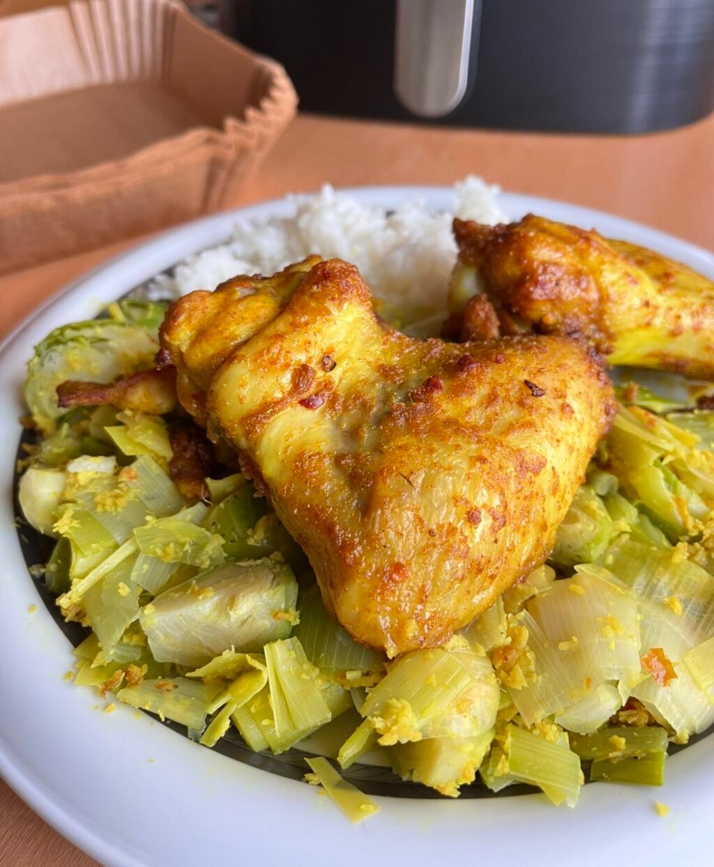 Airfryer Hähnchen mit Bumbu Curry Bali – schnelle Fusion-Marinade inspiriert von Sate Lilit
