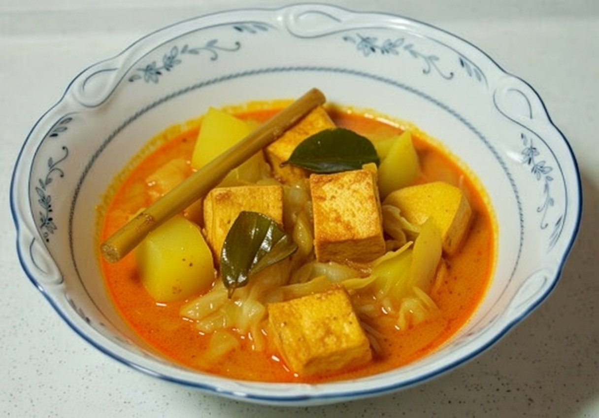 Balinesisches Tofu Curry mit Airfryer – schnell & vegan
